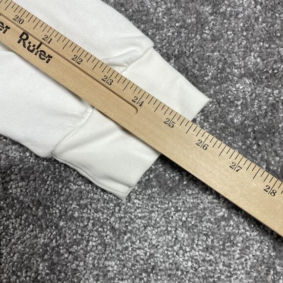 Adidas Sweatshirt Mens Medium Graphic Print Fleece Thin Streetwear White - Picture 14 of 15